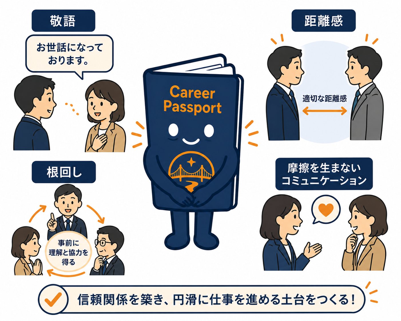 対人作法：敬語・距離感・根回し、摩擦を生まないコミュニケーション